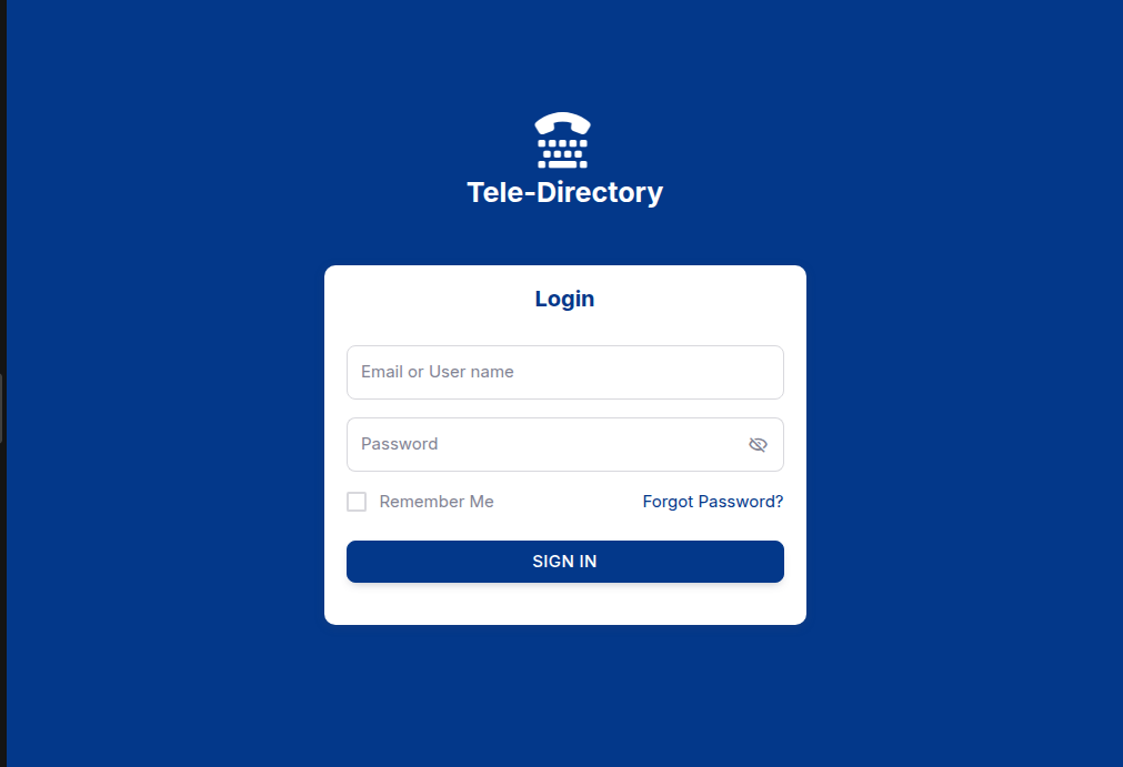 Tele Directory Screenshot